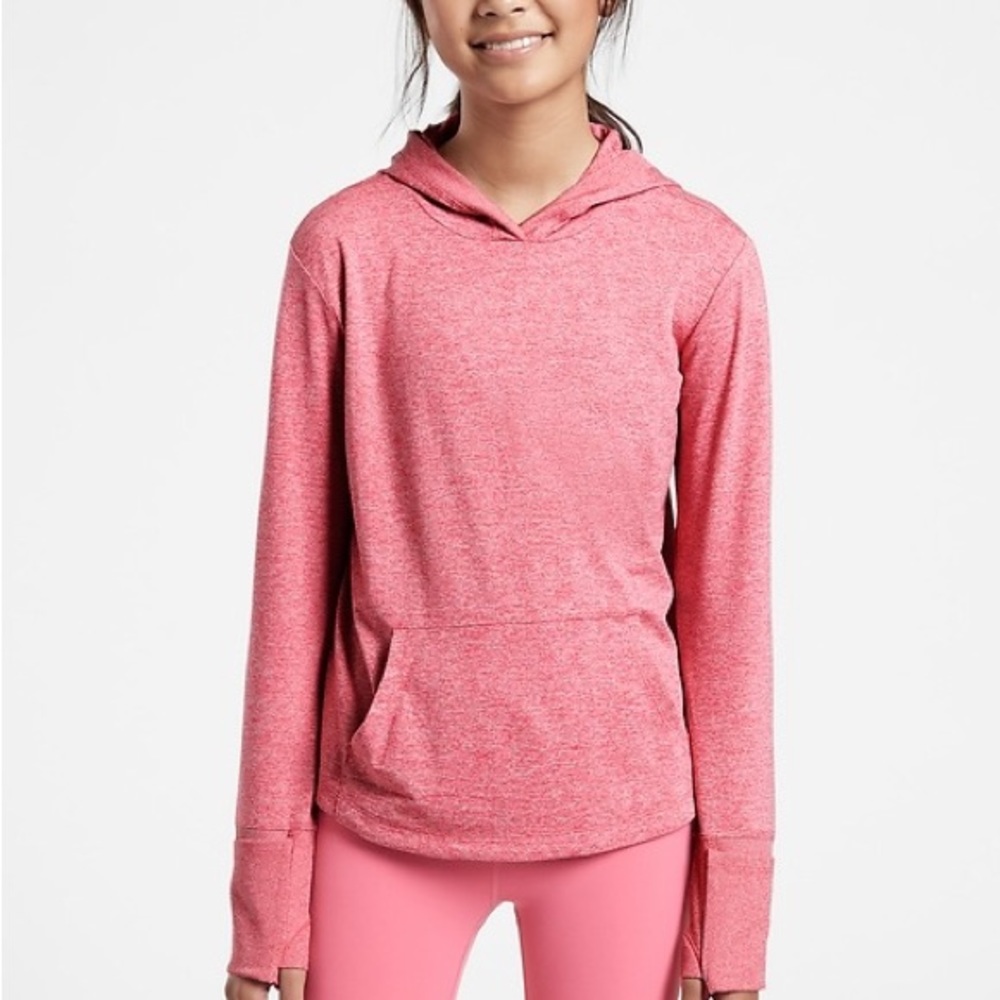 Size L/12 Athleta Girl Uptempo Hooded Top